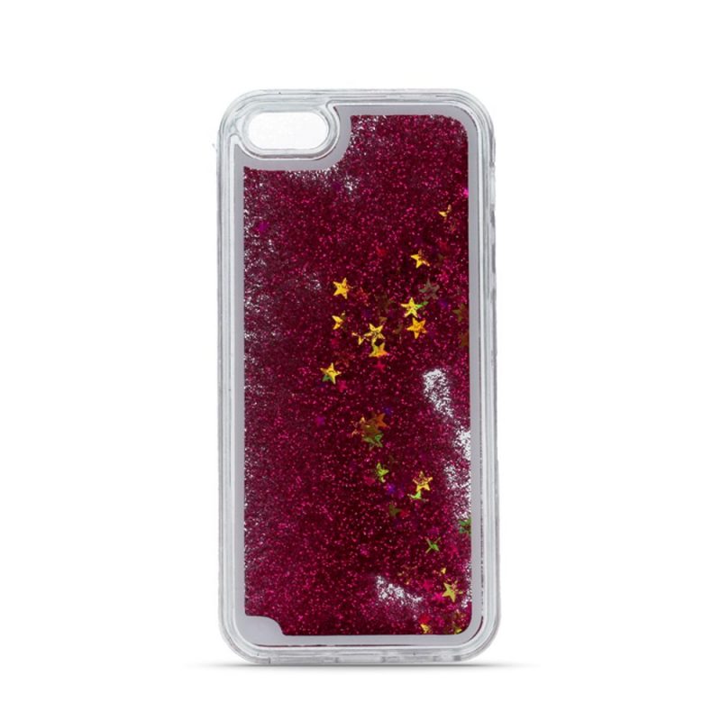 Silikónový kryt Liquid Glitter červený – Motorola Moto G7 Play