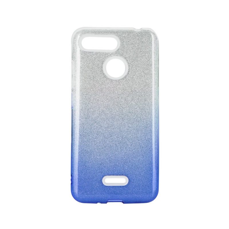 Ligotavý Kryt Forcell Shining transparentno-modrý – Xiaomi Redmi 8 / Redmi 8A