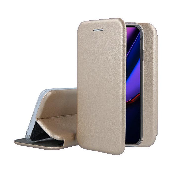 Peňaženkové puzdro Elegance zlaté – Samsung Galaxy A12 / M12