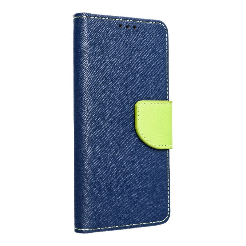 Peňaženkové puzdro Fancy Book modro-limetkové – Apple iPhone 13 Pro