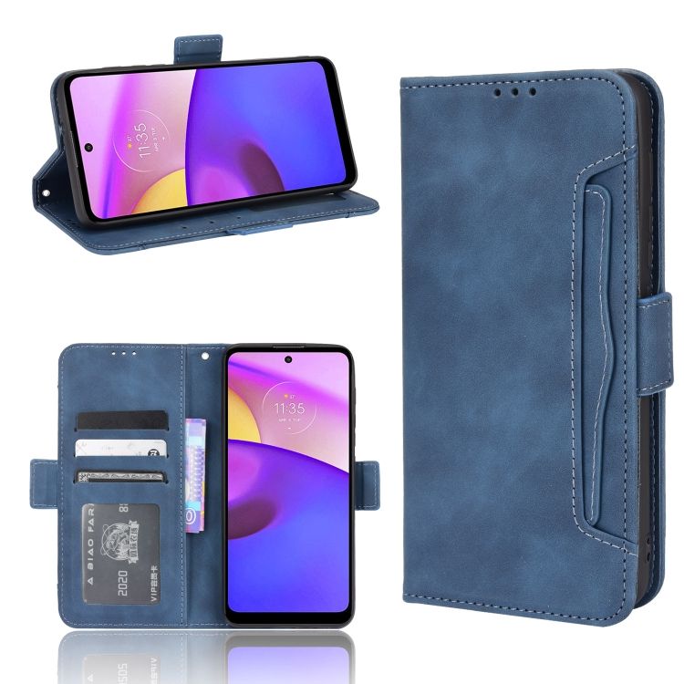 Peňaženkové puzdro Slots case modré – Motorola Moto E20 / E30 / E40