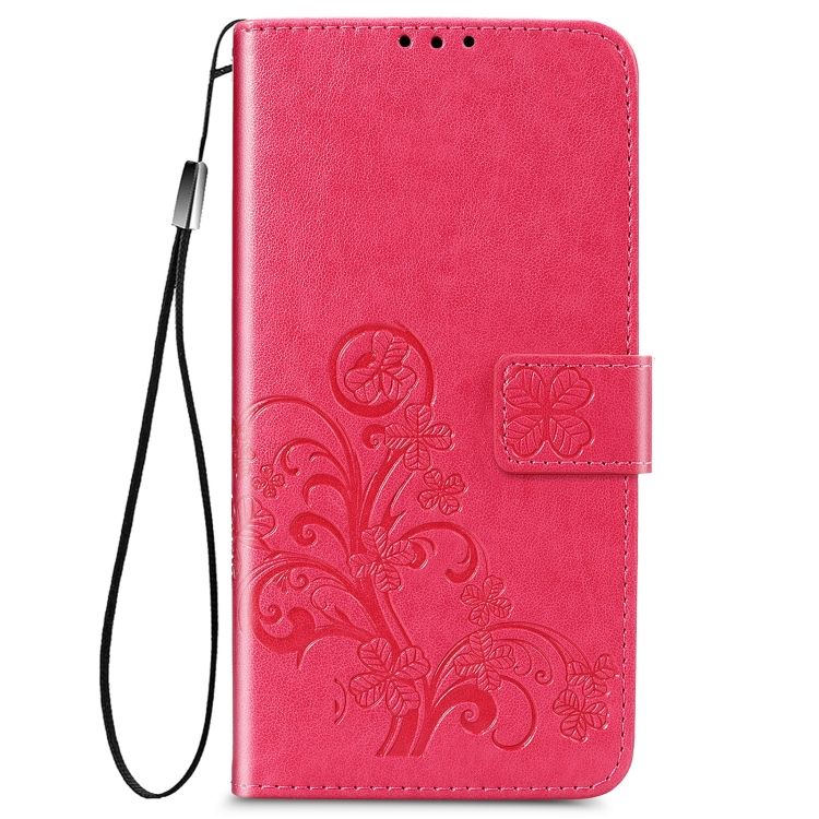 Peňaženkové puzdro Embossing Pattern Štvorlístok ružové – Samsung Galaxy S22