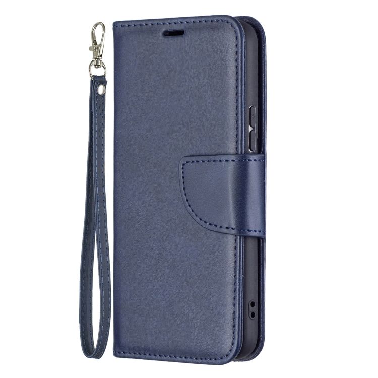 Peňaženkové puzdro Retro Lambskin modré – Samsung Galaxy S22