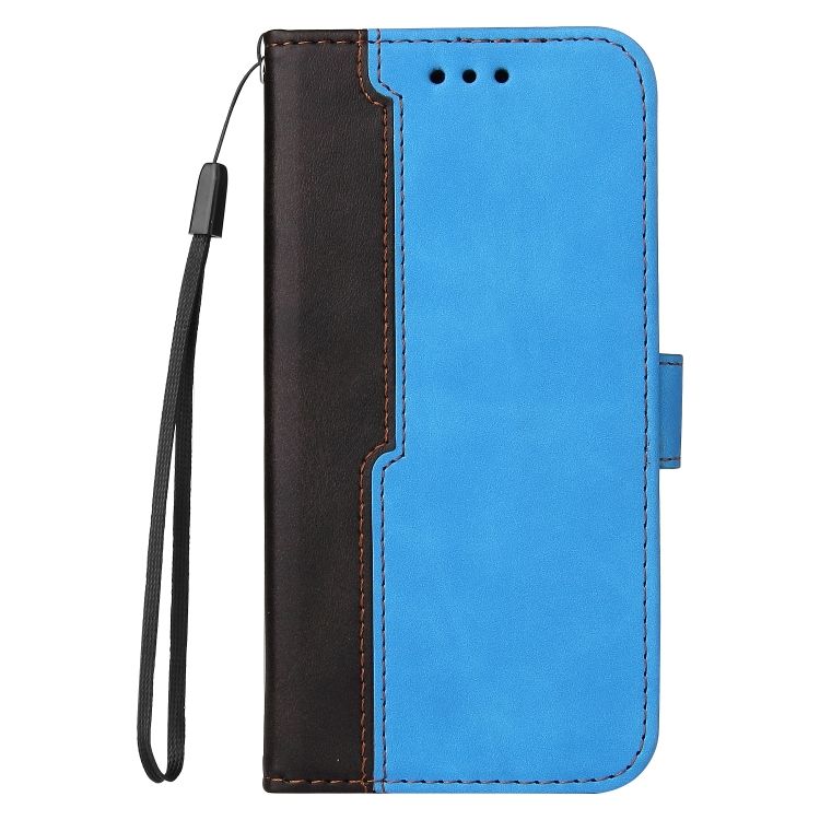 Peňaženkové puzdro Stitching čierno-modré – Motorola Moto E20 / E30 / E40