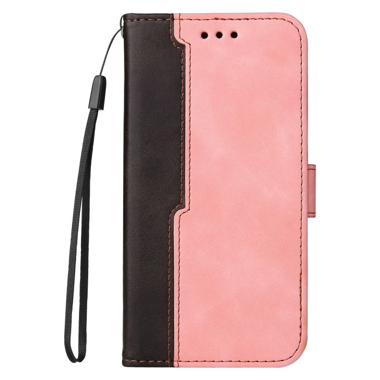 Peňaženkové puzdro Stitching čierno-ružové – Samsung Galaxy S21 FE