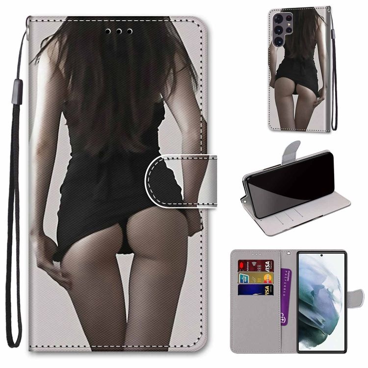 Knižkové puzdro Trendy Cross case Sexy žena – Samsung Galaxy S22 Ultra