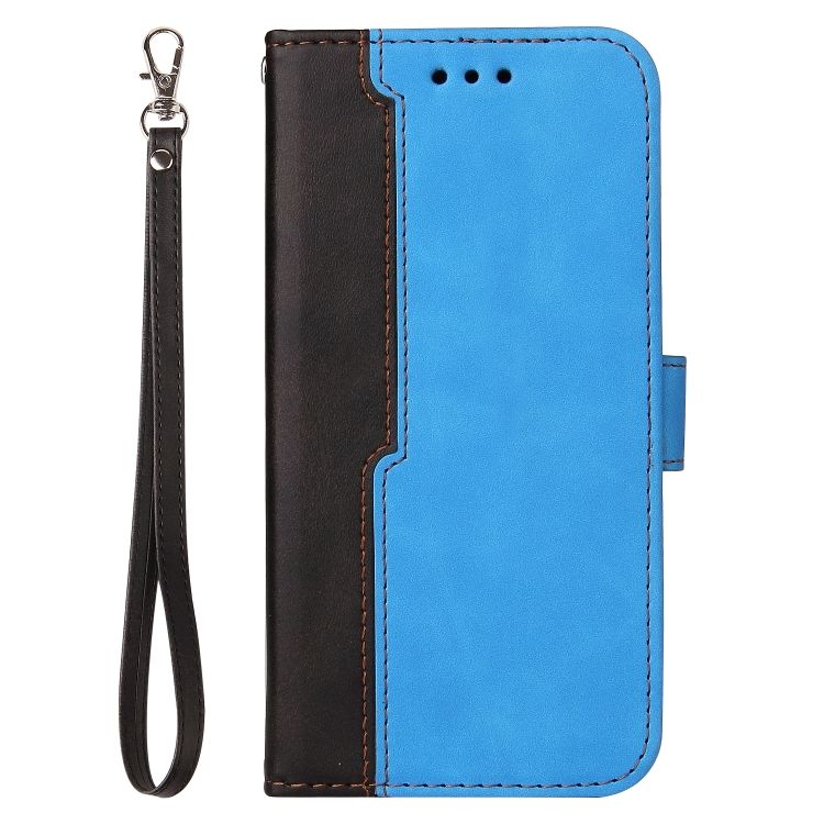 Peňaženkové puzdro Stitching čierno-modré – Samsung Galaxy S22 Ultra