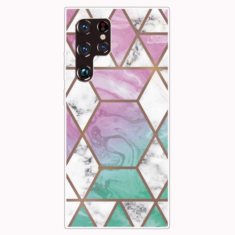 Zadný kryt Abstract Pattern Ružovo-zelený – Samsung Galaxy S22 Ultra