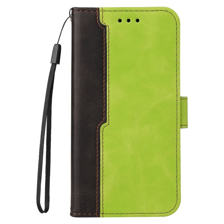 Peňaženkové puzdro Stitching čierno-zelené – Vivo V21 5G