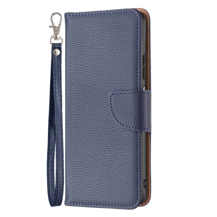 Peňaženkové puzdro Fancy Litchi modré – Xiaomi Redmi Note 11  / 11S