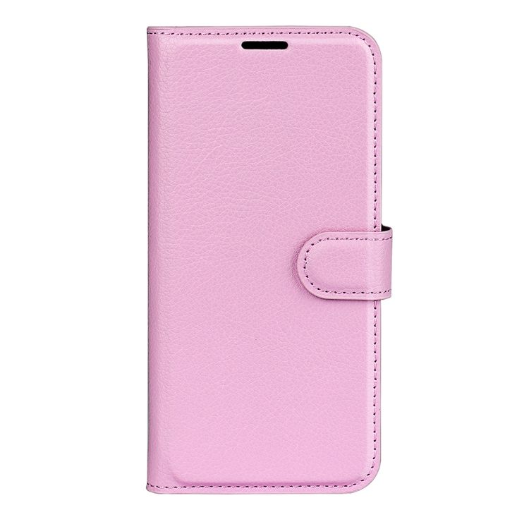 Peňaženkové puzdro Litchi bledoružové – OnePlus 10 Pro