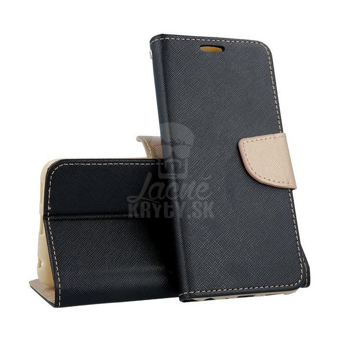 Peňaženkové puzdro Fancy Book čierno-zlaté – Xiaomi Redmi 10C