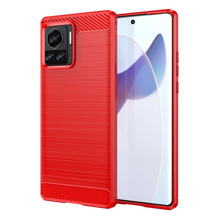 Zadný kryt Carbon červený – Motorola Edge 30 Ultra