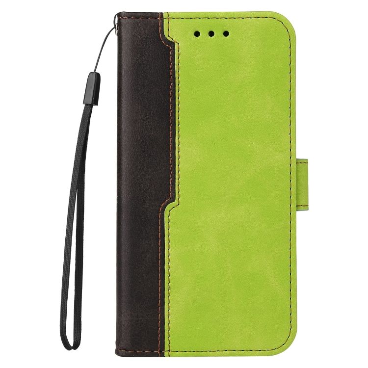 Peňaženkové puzdro Stitching čierno-zelené – Samsung Galaxy A22 5G