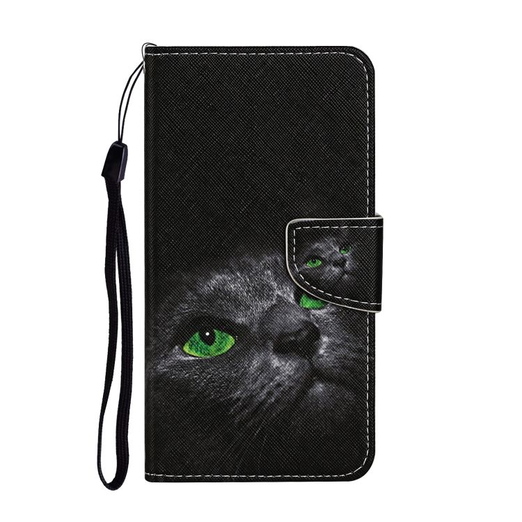 Knižkové puzdro Trendy Colored case Zelenooká mačka – Samsung Galaxy S23 FE