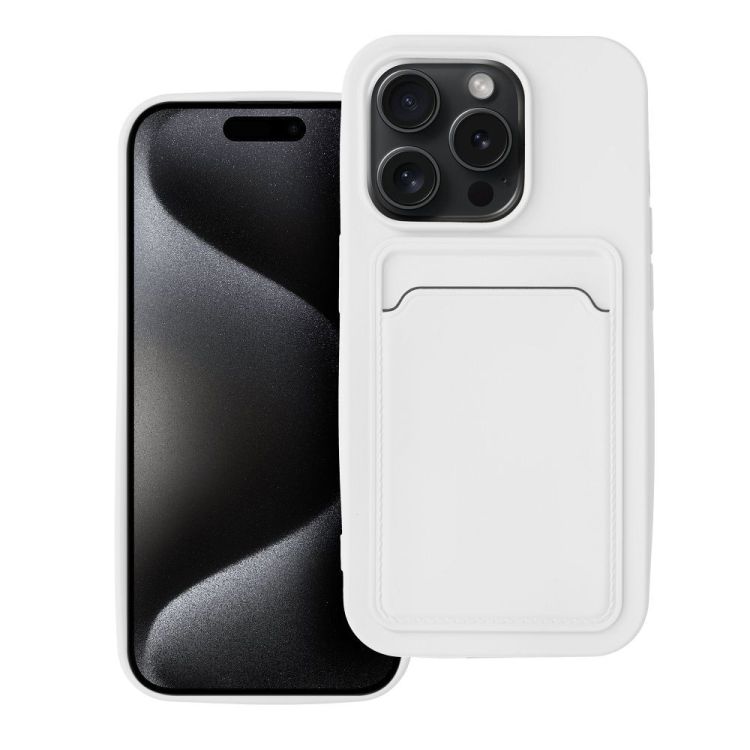 Zadný kryt Card Case biely – Apple iPhone 15 Pro