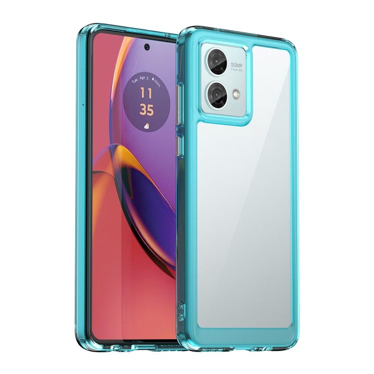 Ochranný kryt Colorful Acrylic case transparentno-modrý – Motorola Moto G84 5G