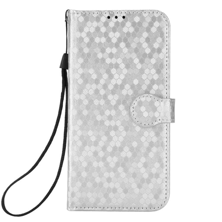 Peňaženkové puzdro Honeycomb Dot Texture Case strieborné – Xiaomi Poco X6 Pro