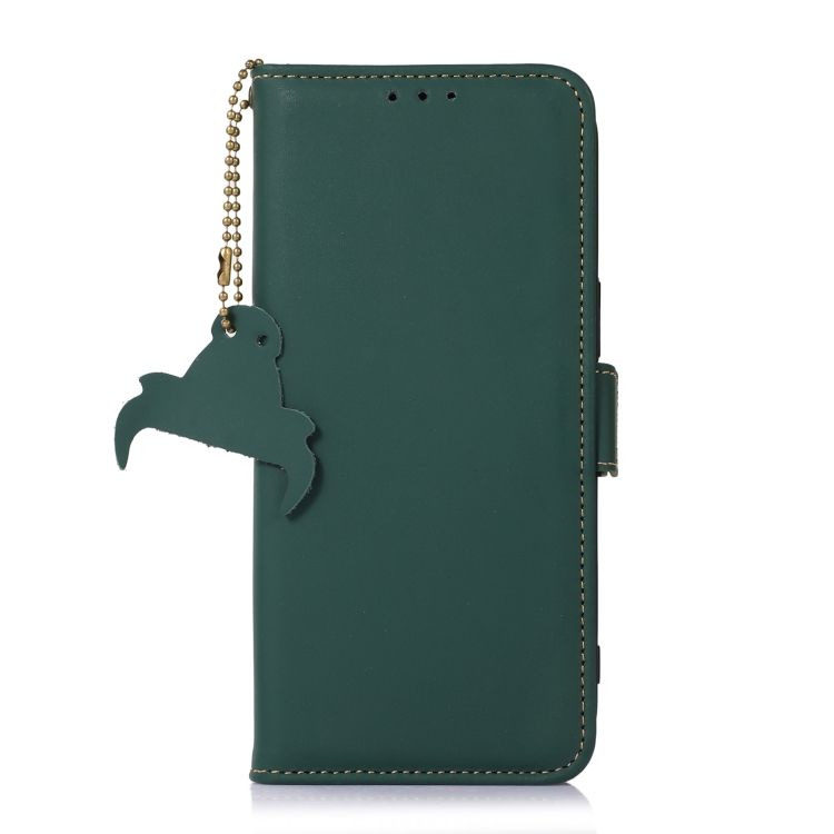 Peňaženkové puzdro RFID Leather case zelené – Xiaomi 14
