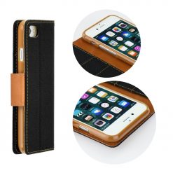 Puzdro Canvas Book case čierne – iPhone 7 plus/8 plus | Lacné Kryty Lacné Kryty | Puzdro Canvas Book case čierne – iPhone 7 plus/8 plus | Lacné Kryty