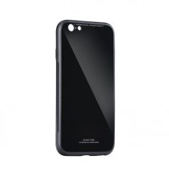 Lacné puzdro Glass Case čierne na iPhone 7 a 8