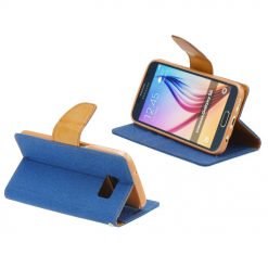 Lacné Kryty | Puzdro Canvas Book case modré – Huawei P8 Lite | Lacné Kryty
