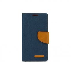 Lacné puzdro Canvas Book case námornícka modrá na mobil Xiaomi Redmi Note 5A Prime