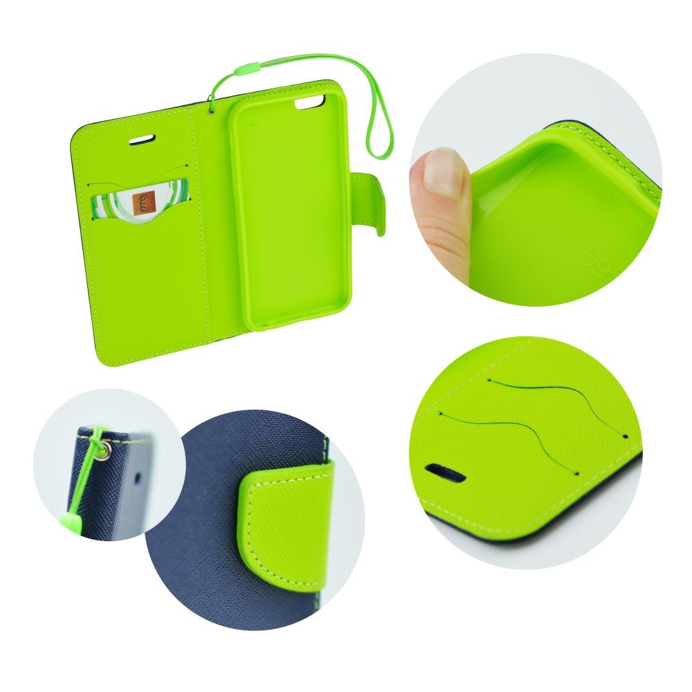 Puzdro Fancy Book modro-limetkové – Sony Xperia XZ1 Compact | Lacné Kryty Lacné Kryty | Puzdro Fancy Book modro-limetkové – Sony Xperia XZ1 Compact | Lacné Kryty
