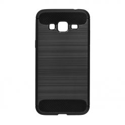 Lacné Kryty | Zadný kryt Forcell Carbon Čierny – Samsung Galaxy J3 2016 | Lacné Kryty