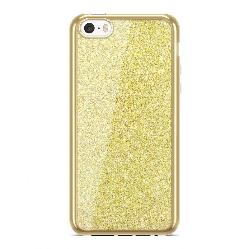 Lacné Kryty | Zadný kryt Electro Glitter zlatý – iPhone 5/5S/SE
