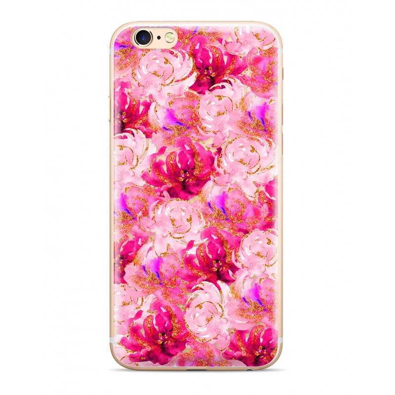 Lacné Kryty | Zadný kryt s potlačou Flowers ružový – iPhone 5/5S/SE