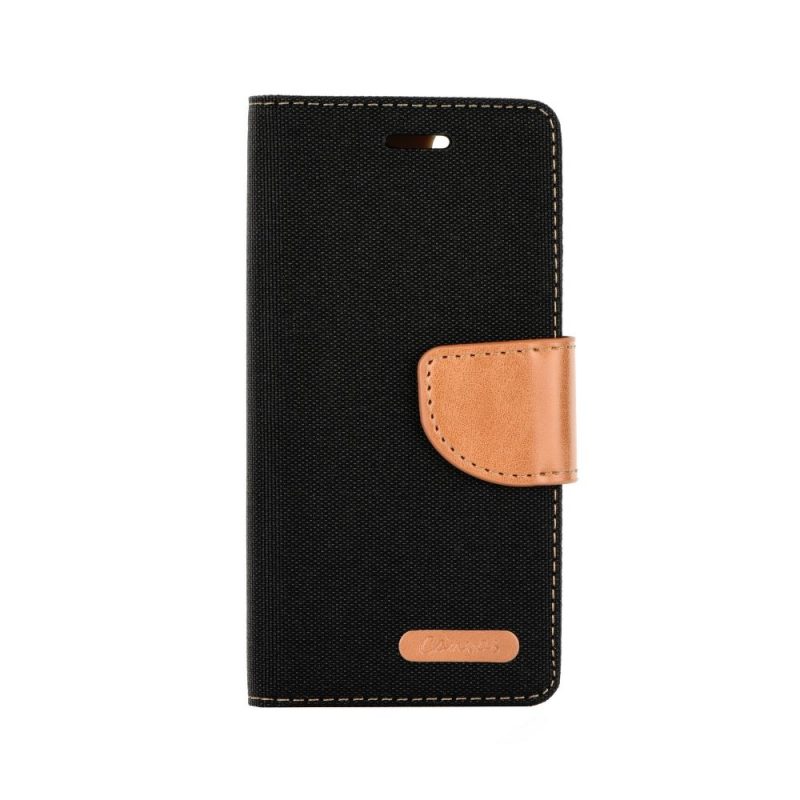 Lacné Kryty | Puzdro Canvas Book case čierne – iPhone 5/5S/SE