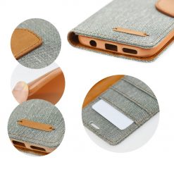 Lacné Kryty | Puzdro Canvas Book sivé – iPhone 5/5S/SE | Lacné Kryty