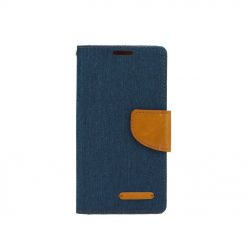 Puzdro Canvas Book case námornícka modrá – iPhone 5/5S/SE