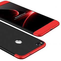 Lacné Kryty | Puzdro 360 Protection čierno-červené – Huawei P9 Lite 2017 / Huawei P8 Lite 2017 / Honor 8 Lite | Lacné Kryty