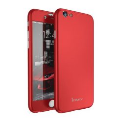 Puzdro iPaky 360 Protection Full Body červené + Tvrdené sklo – iPhone 6/6S