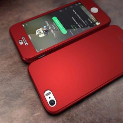Lacné Kryty | Puzdro iPaky 360 Protection Full Body červené + Tvrdené sklo – iPhone 6/6S | Lacné Kryty