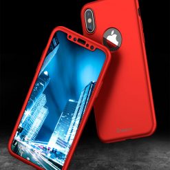 Lacné Kryty | Puzdro iPaky 360 Protection Full Body červené + Tvrdené sklo – iPhone 6/6S | Lacné Kryty