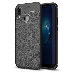 Zadný kryt lichi pattern čierny– Huawei P20 Lite