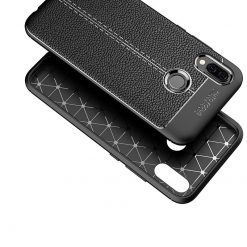 Lacné Kryty | Zadný kryt litchi pattern čierny– Huawei P20 Lite | Lacné Kryty