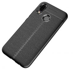 Lacné Kryty | Zadný kryt litchi pattern čierny– Huawei P20 Lite | Lacné Kryty