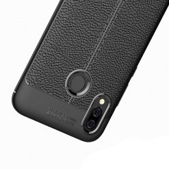 Lacné Kryty | Zadný kryt litchi pattern čierny– Huawei P20 Lite | Lacné Kryty