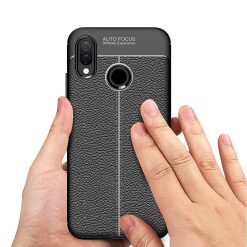Lacné Kryty | Zadný kryt litchi pattern čierny– Huawei P20 Lite | Lacné Kryty