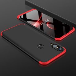 Lacné Kryty | Puzdro 360 Protection čierno-červené – Huawei P20 Lite | Lacné Kryty