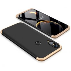 Puzdro 360 Protection čierno-zlaté – Huawei P20 Lite