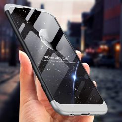 Lacné Kryty | Puzdro 360 Protection čierno-strieborné – Huawei P20 Lite | Lacné Kryty