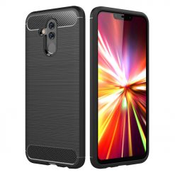 Pevný kryt Carbon čierny – Huawei Mate 20 lite