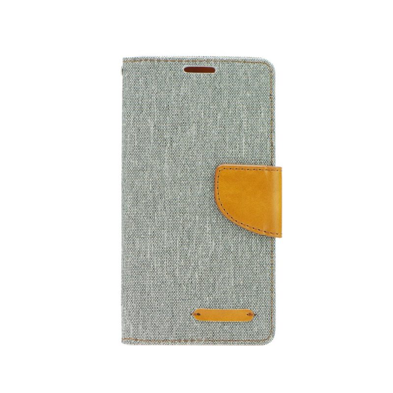 Lacné Kryty | Puzdro Canvas Book case sivé – iPhone 6/6S