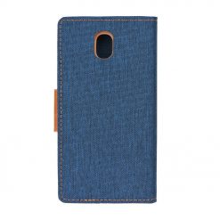 Lacné Kryty | Peňaženkové puzdro Canvas Book námornícka modrá – Samsung Galaxy J5 2017 | Lacné Kryty
