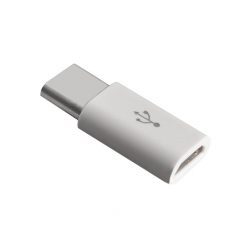 Lacné Kryty | Redukcia z Micro USB na USB-C biela | Lacné Kryty